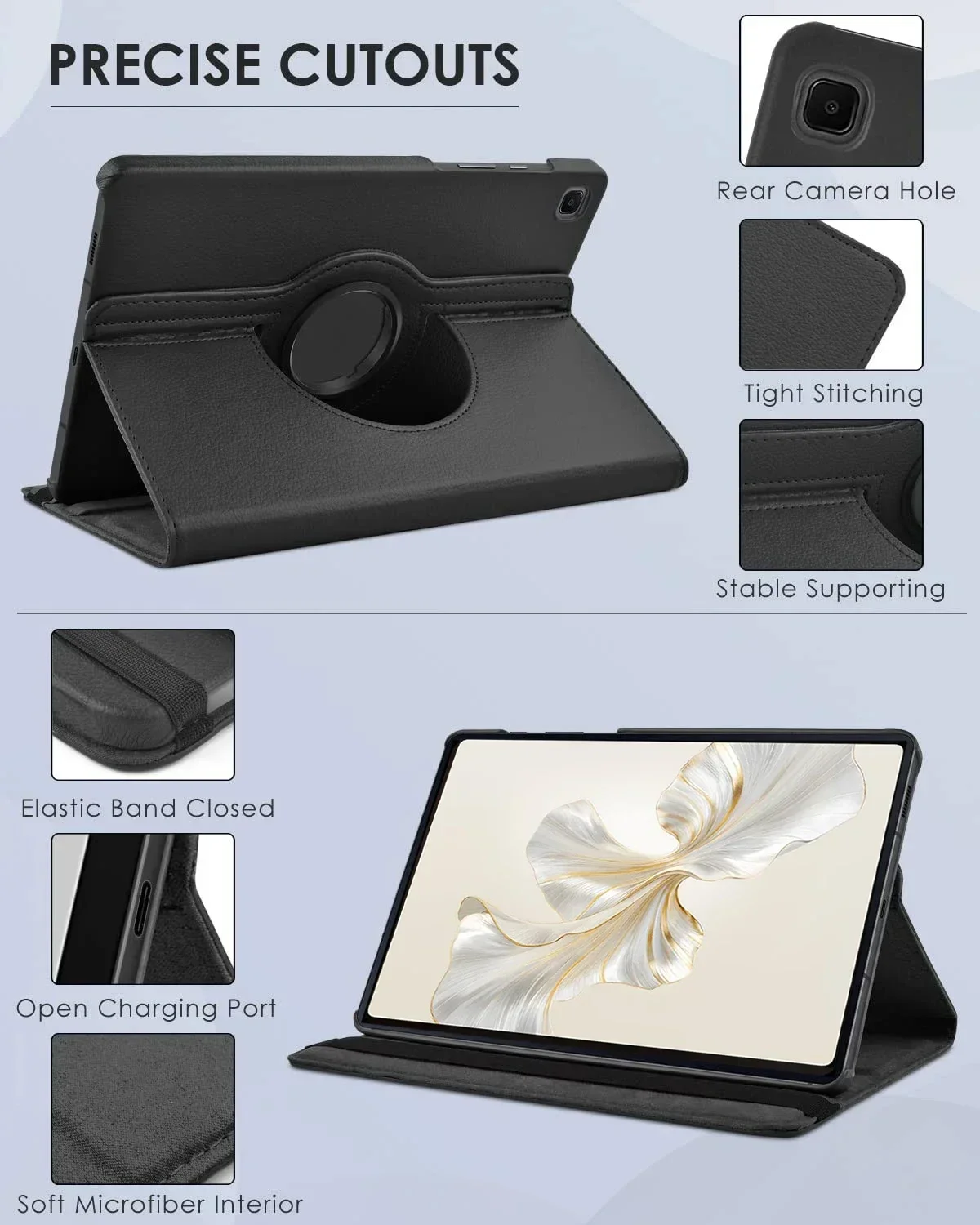 360° Rotating PU Leather Stand Cover
