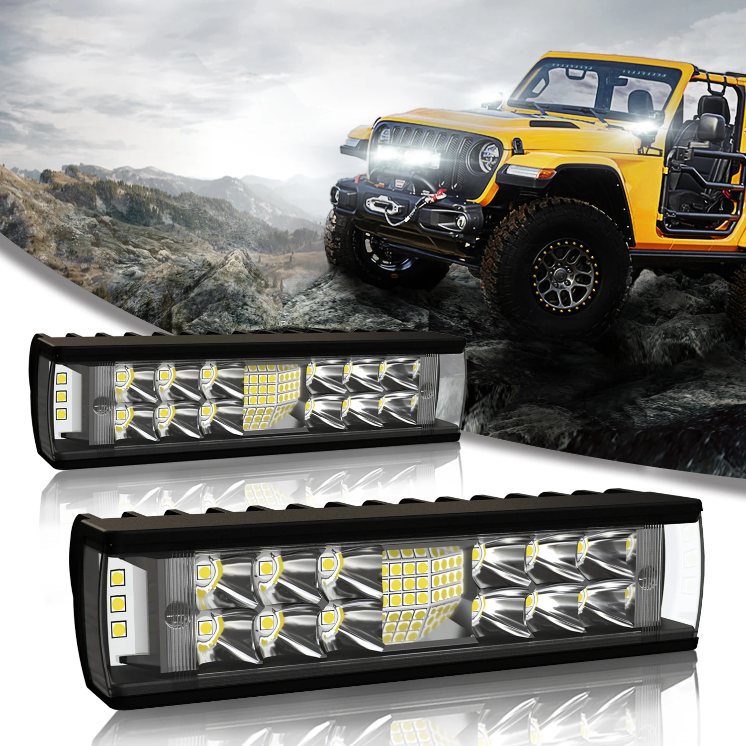 100WWorkLight12V24VLedBarOffroad4x4ForTruckTractorATVSuv