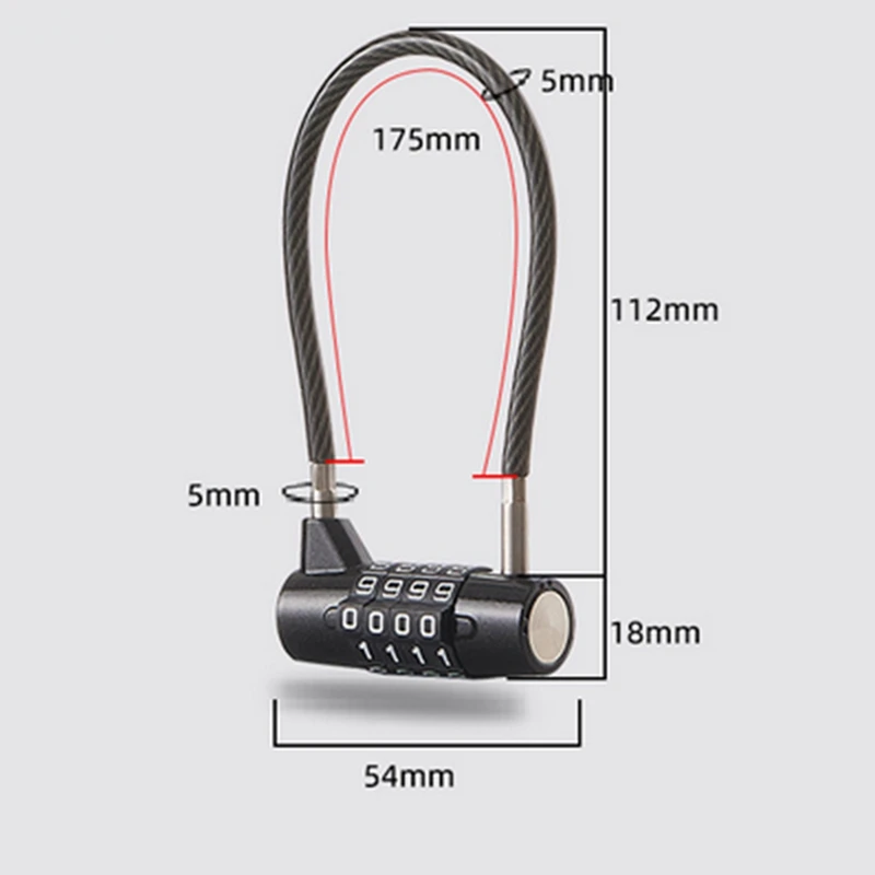 New-2X Luggage Locks, 4-Digit Security Suitcase Locks, Combination Padlock For Suitcases Flexible Cable Travel Lock