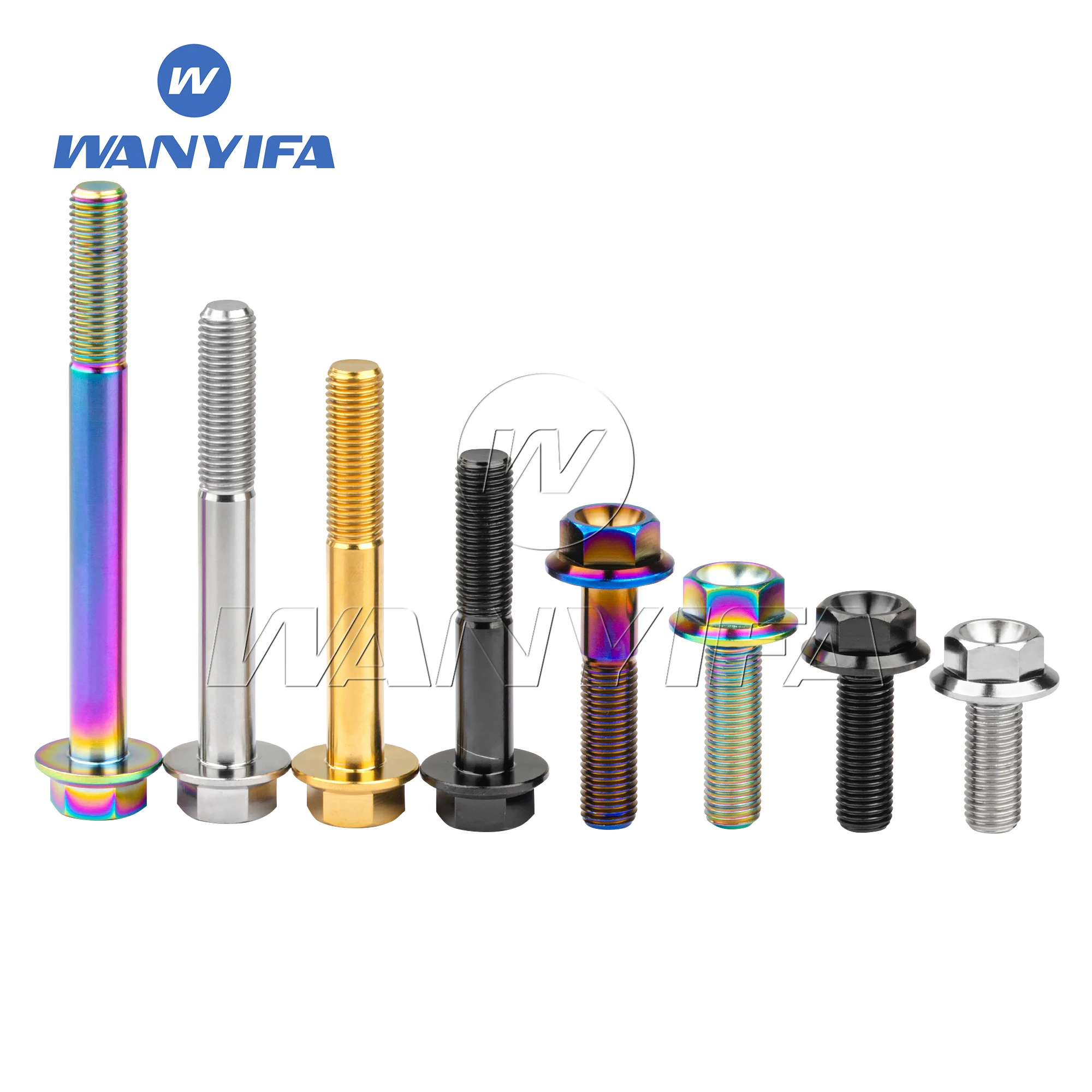 M10 x 20 25 30 35 40 45 50 55 60 65 70 75 80 100mm 1.25 Pitch Titanium Ti Flange Hex Bolt Screws titanium bolts hexagonal flange bolts