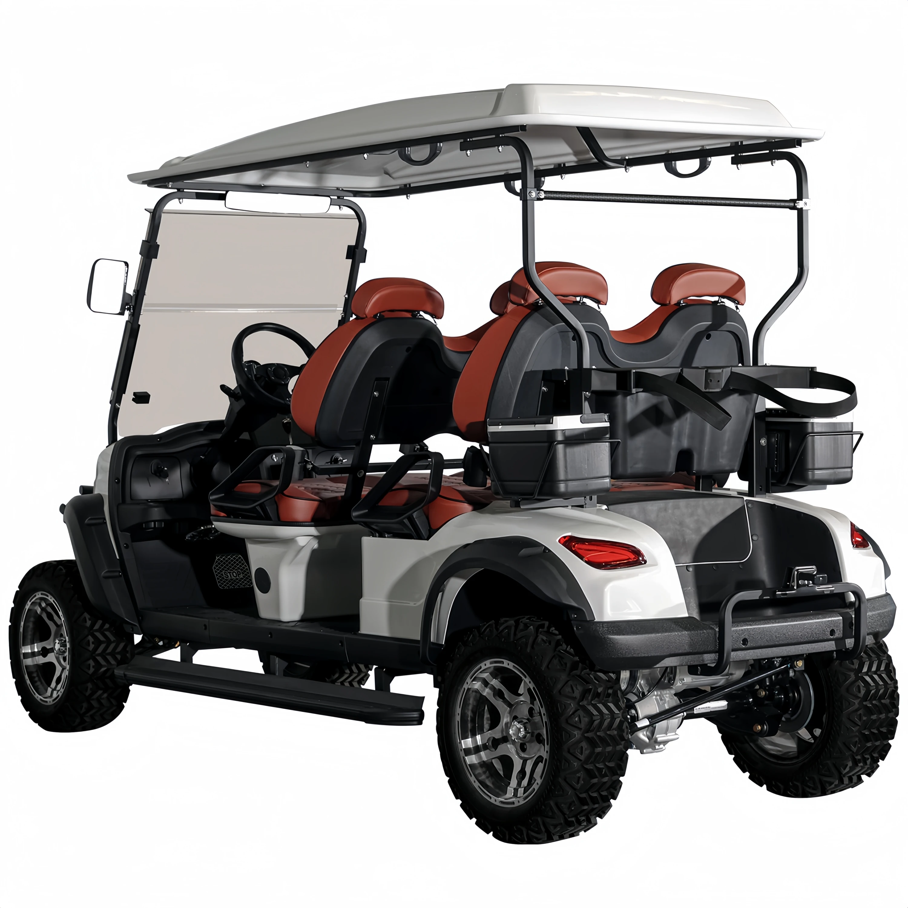 Powerful 48V 5KW AC Motor Lifted Club Car Legal Driving Golf Buggy Luxury 4 Seaters Electric Golf Cart with DOT CE