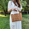 Handmade Wicker Shopping Basket Home Vegetable Fruit Packing Picnic Storage Basket Garden Imitating Rattan Woven Flower Basket 4