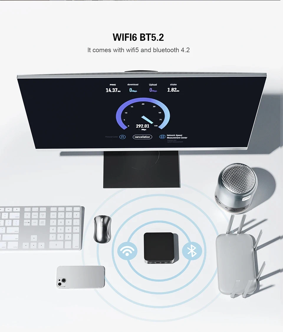 Inter Core i9 8950HK/i3 6100U Mini Pc 16GB DDR4 1/2TB SSD desktop gaming computer Windows 11 BT5.2 WIFI6 4K gaming computer - immagine 4
