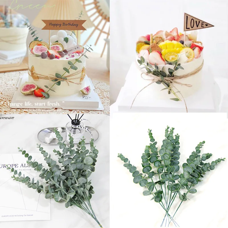 

Artificial Plant Plastic Eucalyptus Leaves Flower for Wedding Shooting Prop Flower Birthday Party Home Bedroom Decoration
