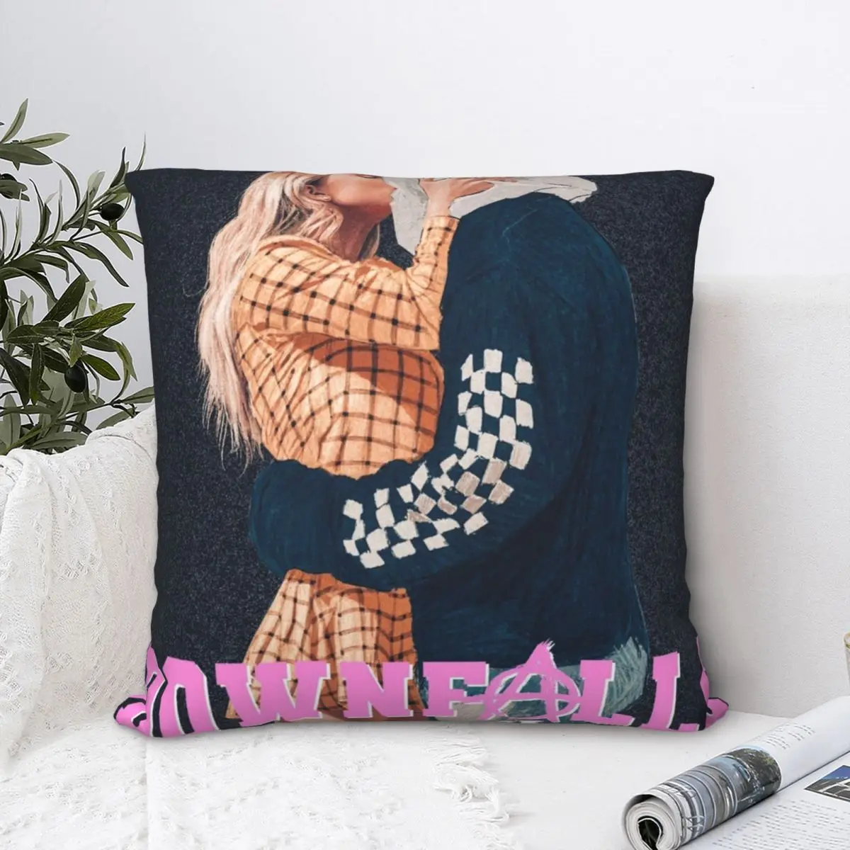 

Mix Little Poster Square Pillowcase Polyester Pillow Cover Velvet Cushion Decor Comfort Throw Pillow For Home Sofa