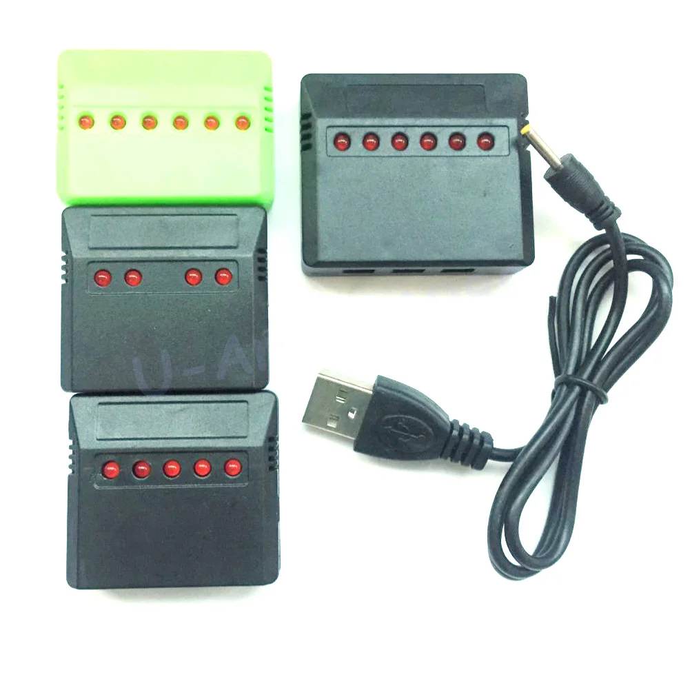 Chargeur multiport USB 4/5/6 ports pour batterie Li-polymère avec voyants lumineux LED