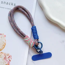 Handwoven Decorative Universal Phone Wrist Strap and Lanyard Pendant (Blue)