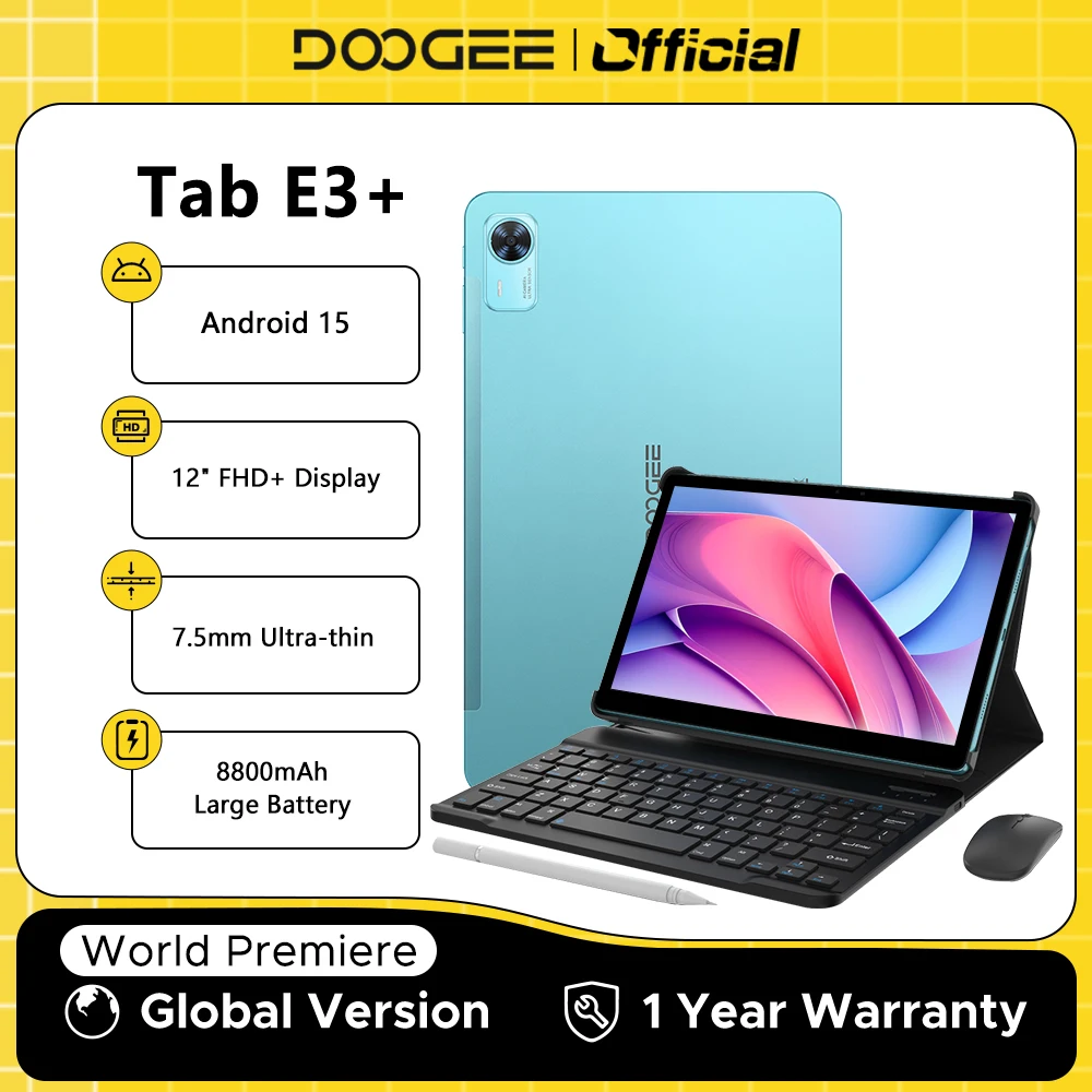 DOOGEE Tab E3 Pro アンドロイド15 G100 タブレット DOOGEE Tab