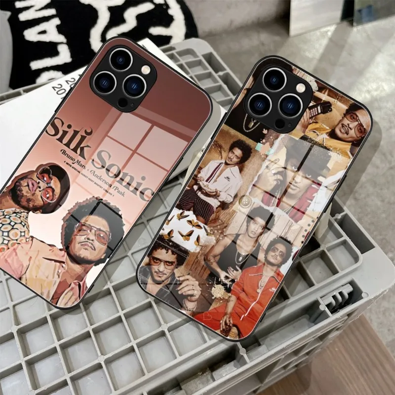 

Singer Bruno Mars Phone Case Tempered Glass For IPhone 14 13 11 12 Pro 8 7 Plus X 13 Pro MAX XR XS MINI SE 2020 Covers