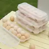 Durable Plastic 12/18 Grids Egg Tray Transparent Anti-collision Egg Storage Box with Lid Stackable Fridge Egg Organizer Kitchen 2