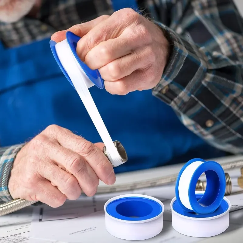 Supply Giant PTFE Thread Seal Tape - 1/2 Inch Wide, 260 Feet Long For Plumbing, Shower Heads, Gas Lines - Leak Prevention