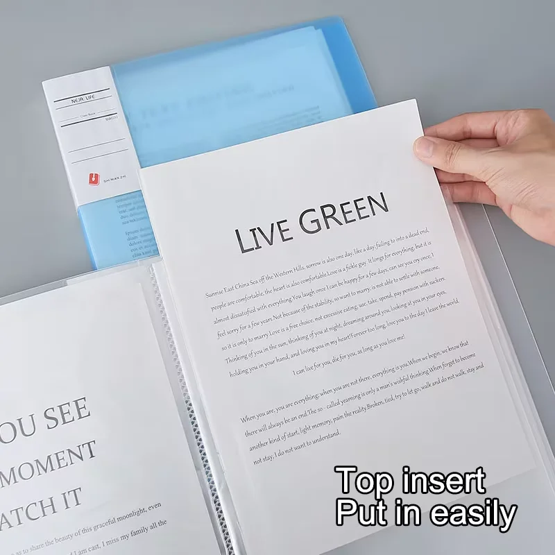 A4 Semi Transparent PP Brochure Multiple Page Sizes To Choose From Classified Insert Folder Conference Document Organization