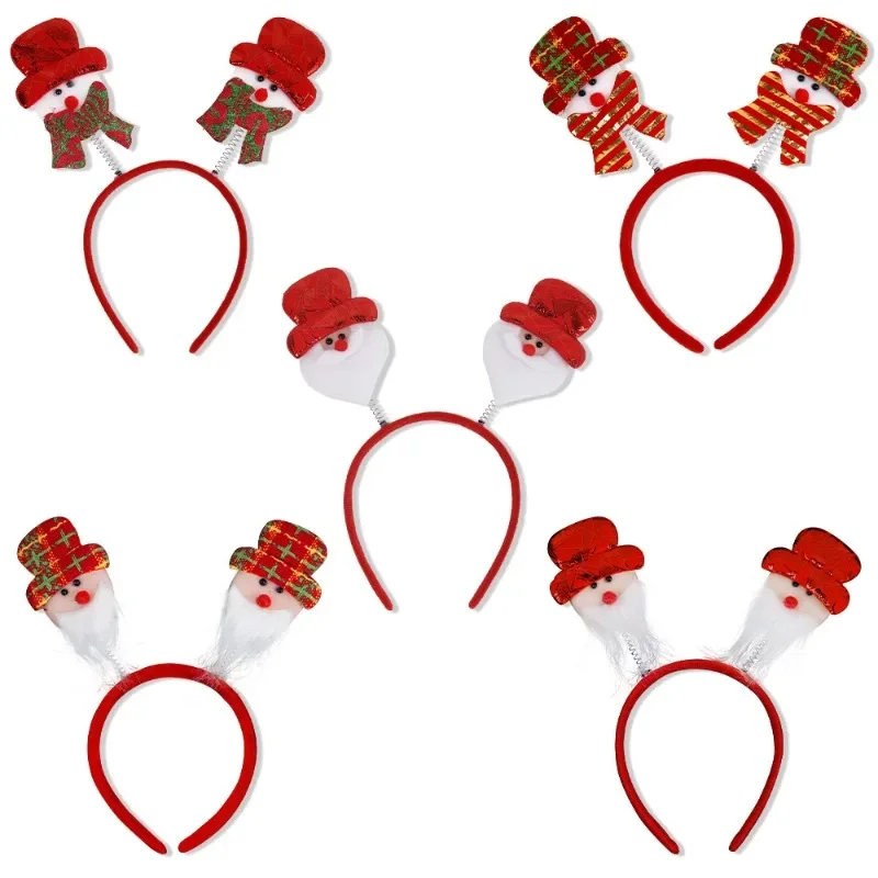 

Cross-border New Christmas Headwear Christmas Decorations Party Decoration Snowman Scarf Spring Headband