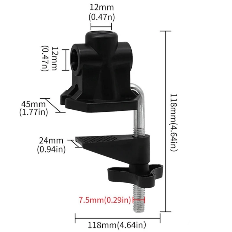 5Pcs Non-Slip Desk C Clamp, Replacement Desk Clamp Mounting Table Clamp