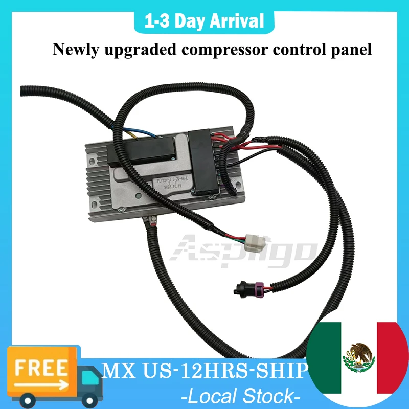 Panel de control para aire acondicionado eléctrico de coche, compresor de aire acondicionado de 12V para camión, autobús, automóvil, barco, tractor (1 unidad)