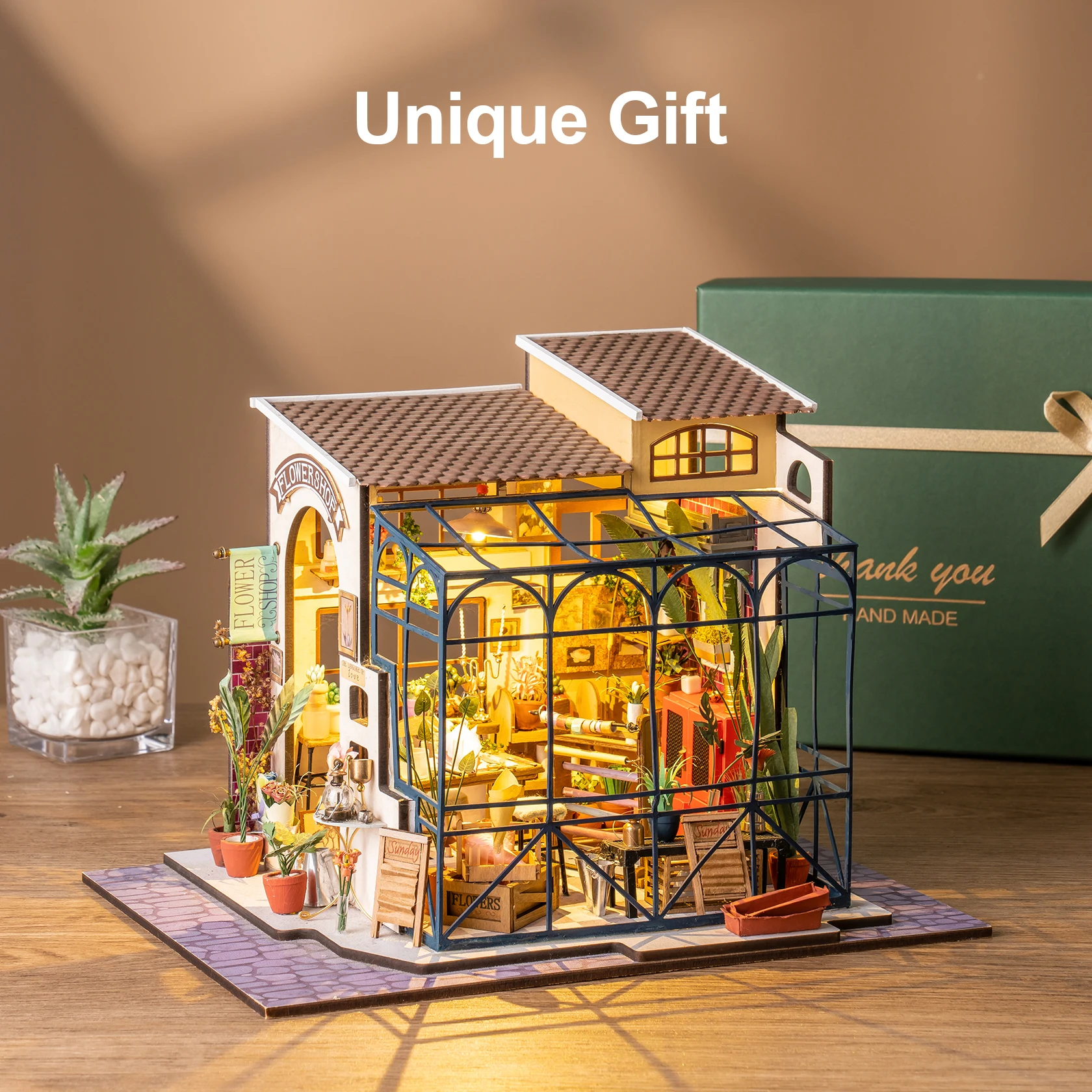 Rolife Happy Corner Emily's Flower Shop DIY Miniature Kit