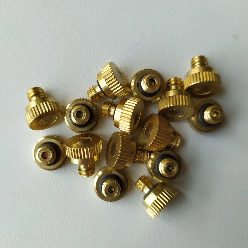 10PCS Low Pressure High Quality Brass Fog Misting Nozzles Garden Connectors Water Irrigation Sprinkler Fittings 3