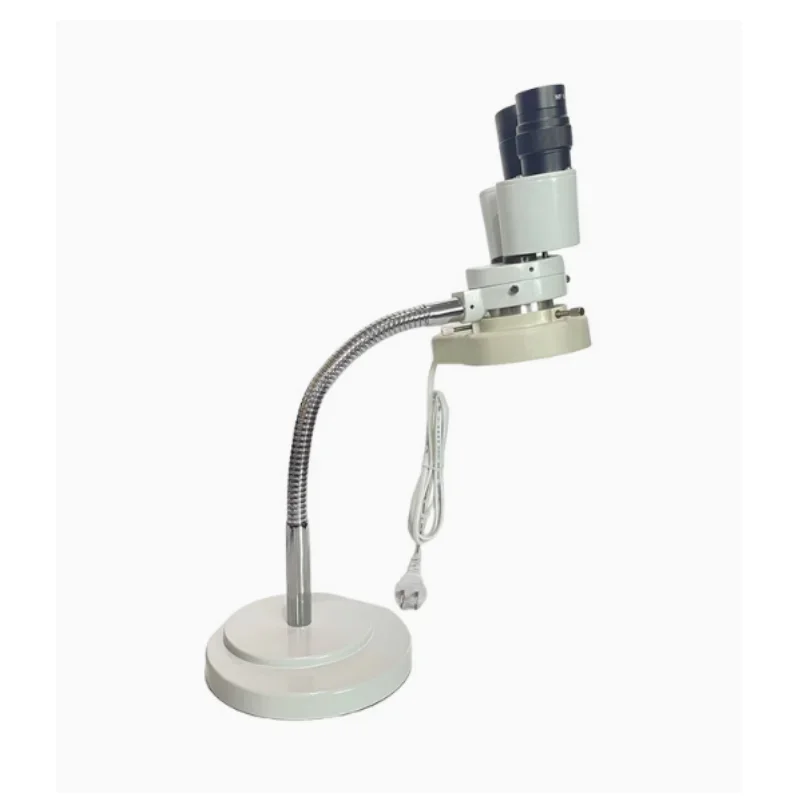 

8X Stereo Microscope with LED Light Binocular Stereo Microscope Adjustable Hose for Dentist Oral Soldering PCB Repair Tool RX-6D