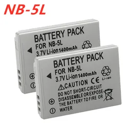 NB-5L Digital Camera Lithium-ion Battery Suitable Canon 3.7v 1400mAh S110 SX200 SX210 SX220 SX230 IS HS IXUS 850 870 800 NB-5L