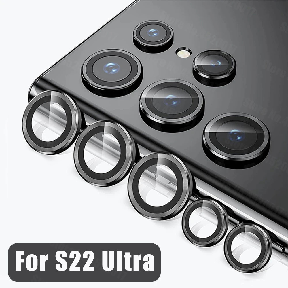 phone screen cover For Samsung Galaxy S22 Ultra Metal Camera Lens Screen Protector Case For Samsung s22 ultra Aluminum Alloy Camera Lens Glass Case phone tempered glass