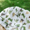HappyFlute New Dinosaur Print Soft Bamboo Cotton Fabric 120*110CM Baby Wrap Newborn Multi-function Swaddle Sleeping Blanket 4