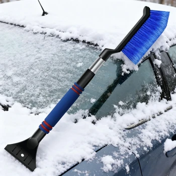2 in 1 Car Snow Brush and Ice Scraper Car Scraper Snow Brush Ergonomic Foam Grip Window Ice Scraper Snow Cleaner For Car SUV