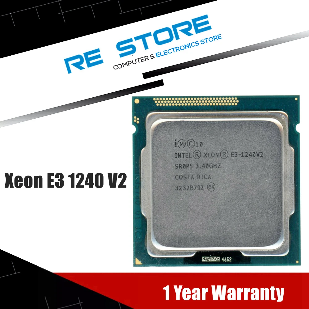 Used Intel Xeon E3 1240 v2 Processor 3.40GHz 8M Cache SR0P5 LGA 1155 E3  1240V2 CPU