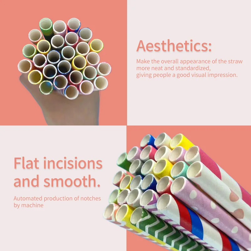 6*350mm Paper Straws 300pcs Mxed Colorful Cotton Swabs Food Decoration Dessert Drink Paper Straws for Dessert Coffee Restaurant