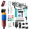 Electric Carpet Weaving Flocking Machine, Tufting Gun Set, Loop Pile with Ball of Yarn Pistol, 2 in 1 4