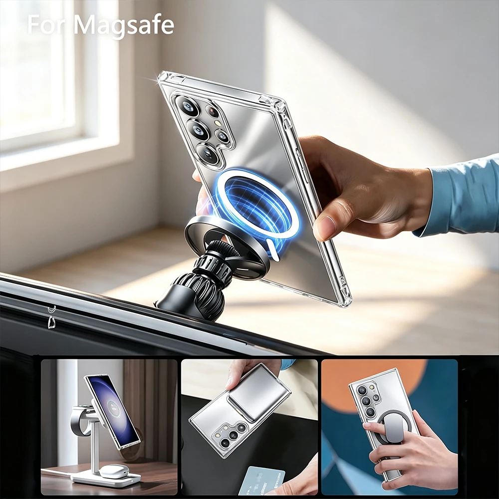 Luxury Clear Cover with Magnetic Closure and HD Protection
