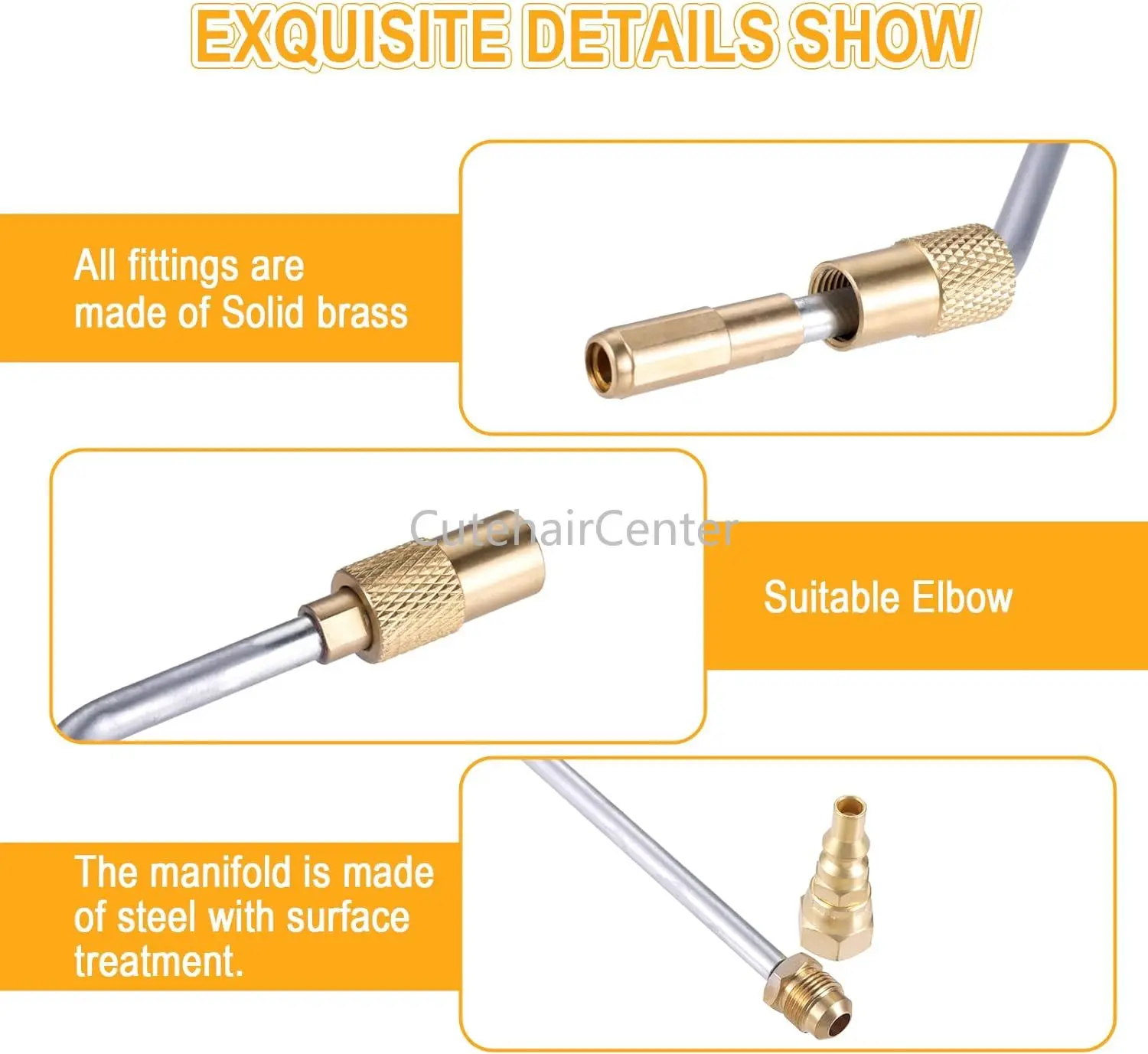 1set 10" Extension Propane 135&deg; Elbow Safety Pipe Adapter Connection +1/4" Quick Connect Plug for Blackstone 17" & 22" Griddle