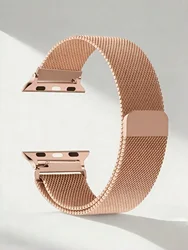 Sleek Milanese Loop Band with Detachable Connector - Unisex Bracelet - Style Design - 44 45 46 49mm S3 2 1 (Rose Gold)
