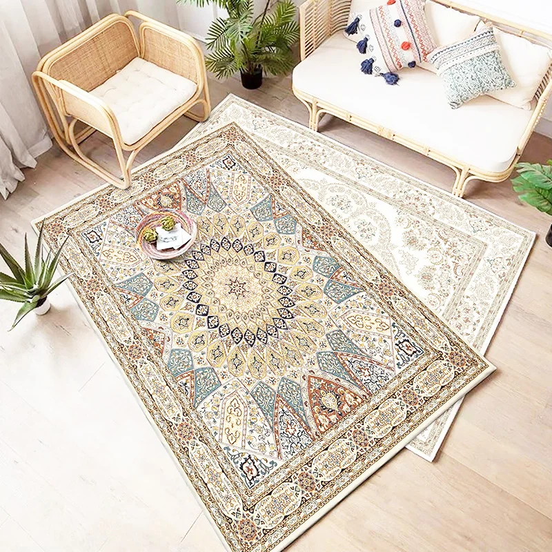Carpets Fashion American Persian Carpet Retro Geometry Red Flower Design  Living Room Bedroom Hall Vintage 3D Ethnic Bedside Rug Washable From  Unclouded01, $28.59