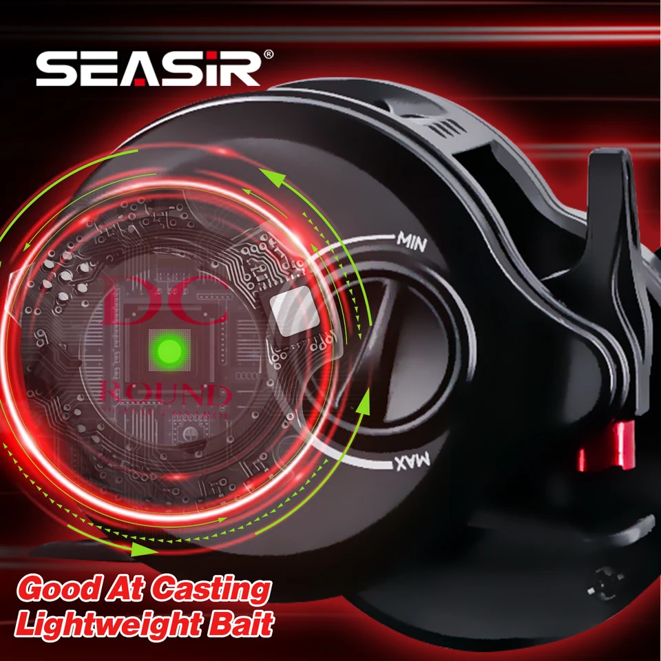 SEASIR DC-ROUND ベイトキャスティングリール DCドラムリール 真鍮ギア
