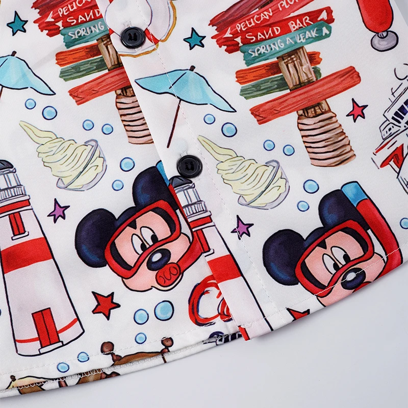 Disney Cruise Tshirt Toddler Boy Summer Short Sleeve Top Holiday Trip Fashion Clothing Castaway Cay Printed Cute Mickey Clothes 3