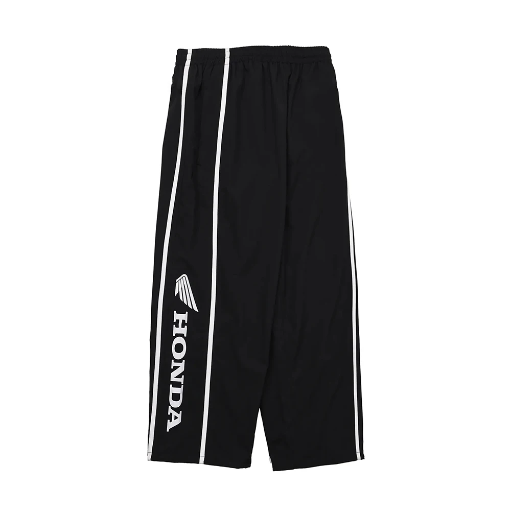 2026 Neue Honda Racing Line Track Pants – Komplett Schwarz, Modische Freizeithose für Herren und Damen, Oversized Y2K Hip-Hop Trend Hose