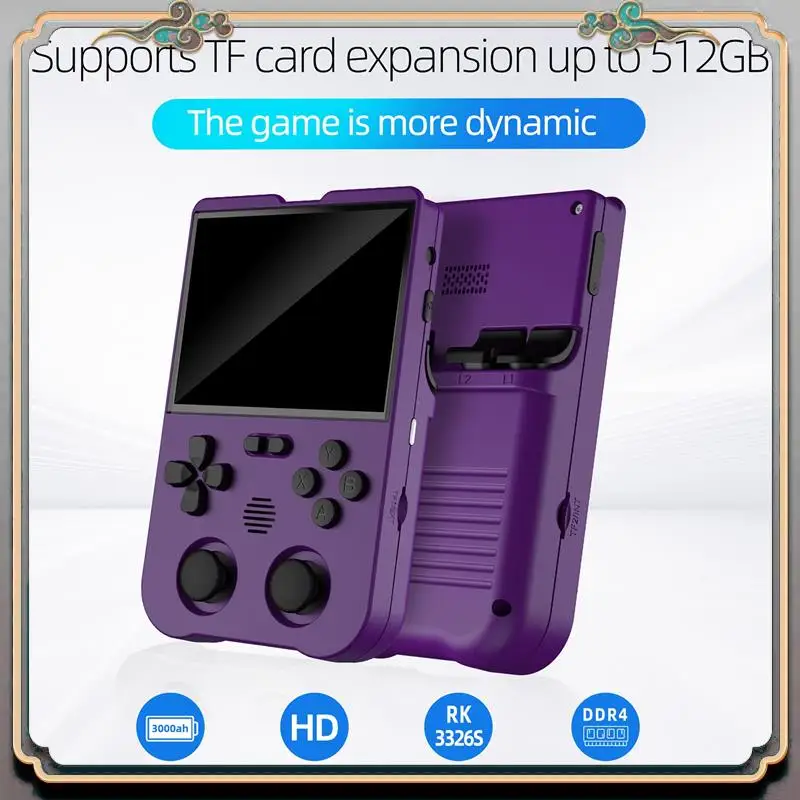 A46M-XU10 Game Console 3.5 Inch IPS Screen 256G Arcade Retro Dual Joystick 3D Game Player RK3326S 64Bit 3000Mah