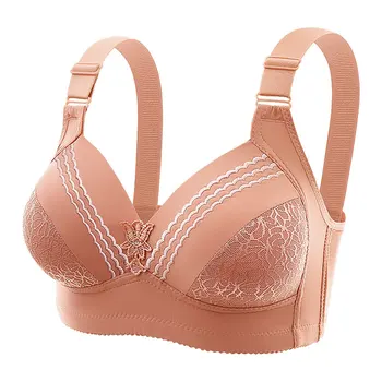 New Non-magnetic Thin Cup Glossy Fat Mm Bra Large Size No Underwire Comfortable Breathable Gathered Women's Underwear 1