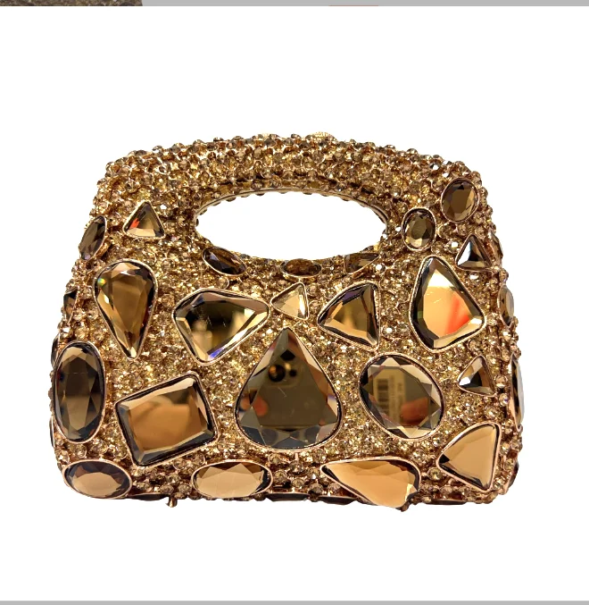 XIYUAN Crystal Clutch Purse Women Luxury Evening Bags Party Dinner Diamond Shoulder Bags Cocktail Rhinestone Handbags Gem Purses 2