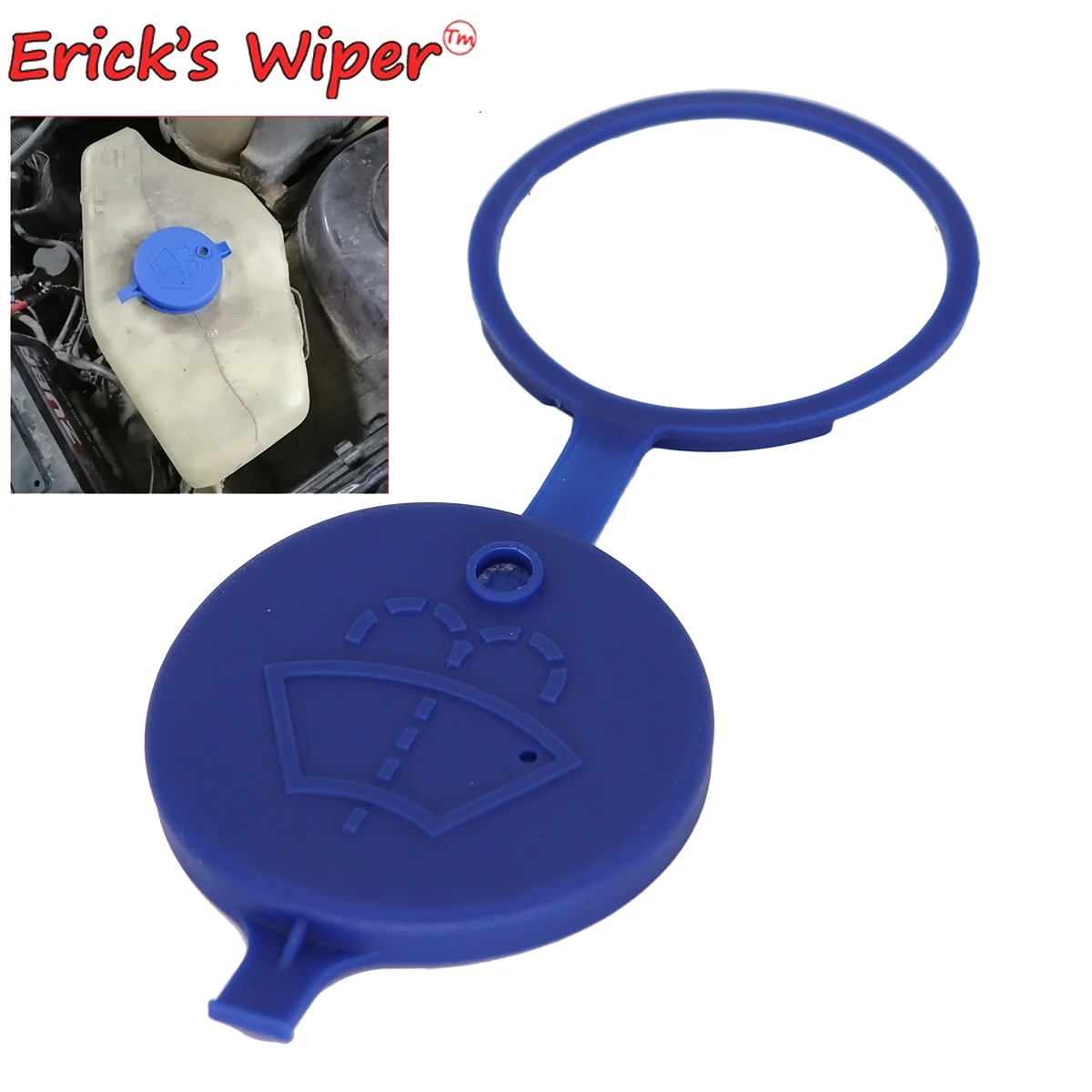 Erer'S Tergicristallo Lavacristallo Serbatoio Liquido Tappo Coperchio Bottiglia Per Peugeot 106 205 206 207 306 307 309 405 406 806 Expert Blue