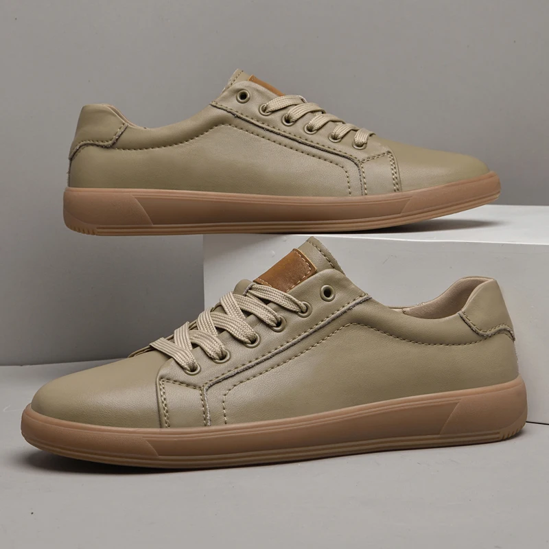 Genuine Leather Men's Shoes Business Versatile Casual Shoes Comfortable Walking Sneakers Leisure Walk Male Skateboard Footwear