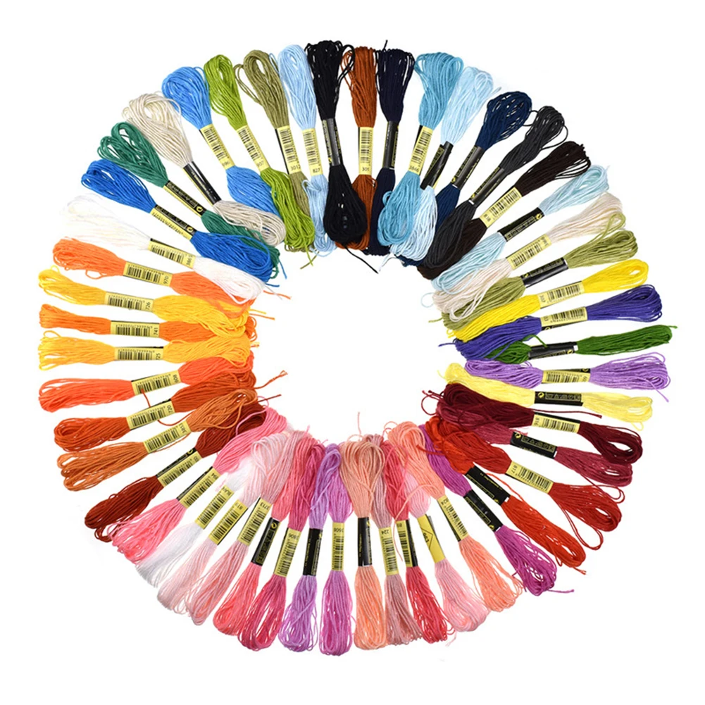 12/50/100Colors Embroidery Thread Hand Floss Sewing Skeins Craft Embroidery Thread Floss Kit DIY Sewing Tools Accessories