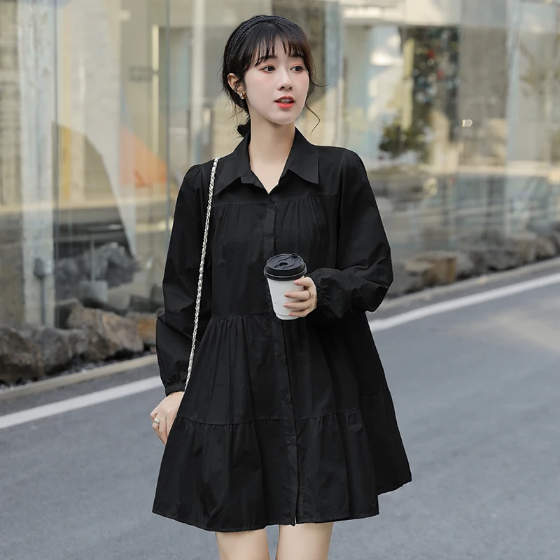 korean fashion casual dress dress, Size:Free till 38 bust size , For orders WhatsApp us at 8110088883 or visit store in Mogappair,Chennai, Location given in Bio, (Western dresses,korean dress,korean fashion,kdrama slightly thin Translucency Simple Dress Korean Style Asian