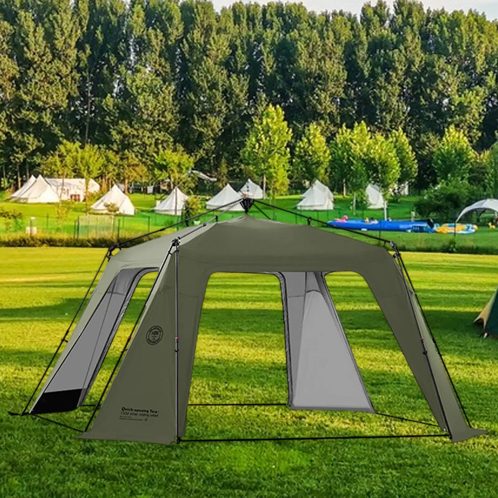 Camping Tent Family Tent 4 Sided Waterproof Rainproof Quick Assemble up Travel Tent for Family Trips Backpacking Fishing