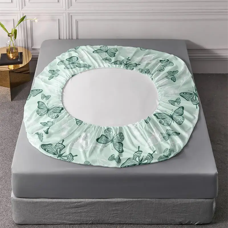 Kuup 1pcs Cartoon Butterfly Fitted Sheet Queen Size Mattress Cover With Elastic Band Bed Sheet Twin Full Size（No Pillowcases） 5