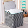 Large Capacity Clothes Storage Bag Foldable Blanket Storage Box with Zipper and Handle Portable Dustproof Bedding Organizer 1
