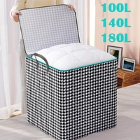 Large Capacity Clothes Storage Bag Foldable Blanket Storage Box with Zipper and Handle Portable Dustproof Bedding Organizer 1