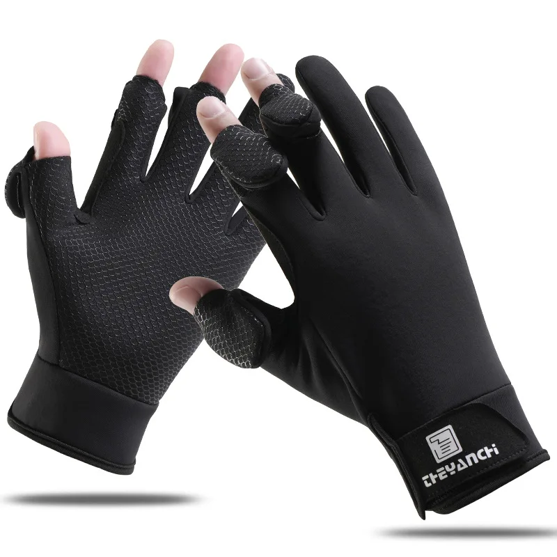 Autumn and Winter Fishing Gloves Outdoor Thickened Anti-slip and Wear-resistant Flip Finger Touch Screen Cycling Fishing Gloves