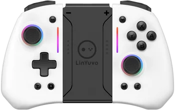 LinYuvo KS42 Meteor Light Wireless Joy-pad with 8 Color RGB Lights for Switch/Lite/OLED, with Programmable,,Turbo & Vibration 5