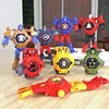 Disney Spiderman 24 Projection Patterns Children Watches for Boy Deformation Robot Projection Electronic Clock Kids Christmas 2